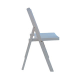 Furniture Slatted Wood Folding Special Event Chair - White, Set of 4, FOLDING CHAIR, FOLDABLE STYLE 13376921