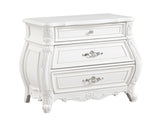 Opulence Modern Style 3-Drawer Night stand Made with Wood in Pearl White B009P240963