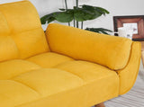 75" Flared Arm Convertible Sleeper Sofa-Yellow 38289341