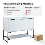 48 Inch Freestanding Bathroom Vanity With Resin Basin,48x18 W99951398