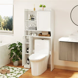 Over-The-Toilet Storage Cabinet - 1 Top Shelf 2 Enclosed Cabinets Toilet Paper Holder, 32048221