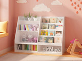 Kids Bookshelf and Toy Storage Organizer, Multifunctional 4 Tier Wooden Kids Book Shelf with 63676275