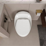 1-Piece 1.28 GPF Single Flush Egg Shape Toilet in Glossy White W2973P248391
