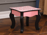 Three-Fold Mirror Single Drawer Arc Feet Children Dresser Red Leopard Print 96588246