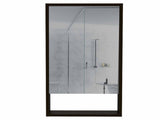 Burlington Rectangle Medicine Cabinet with Mirror Black Wengue B06280281