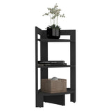 Riga Corner 3-Tier Shelf Side Table 31.7" High , Sofa Table, End Table with Tray B070P234357