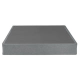 9 in. Twin-XL Size Folding Mattress Box Spring Foundation Bed Base, Polyester, Metal Frame, Gray B011P216694