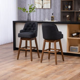 ZUN COOLMORE Bar Stools Set of 2 Counter Height Chairs with Footrest for Kitchen, Dining Room And 360 W395P145294