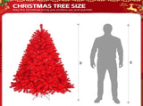 6 FT Pre-lit Artificial Christmas Tree, Hinged Xmas Pine Tree with 800 Branch Tips, 300 Lightsfor 59028101