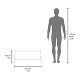 Glendale Coffee Table with Flip-Down Door in Melamine, Black B128P244986