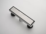 12 Inch Linear Shower Drain with 2-in-1 Flat & Tile Insert Removable Cover, 304 Stainless Steel with 73176430