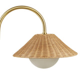 ZUN Rattan Weave Shade Floor Lamp Gold/Natural See below B035P264531