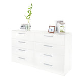 ZUN 8 Drawer Double Dresser for Bedroom, Wide Storage Cabinet for Living Room Home Entryway, White 34559218