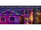 Christmas Rope Lights,1000LED/328Ft Outdoor Decorative String Strobe with 8 Modes/Remote/IP67 24548604