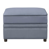 Grey Rectangle Storage Ottoman B062P186558