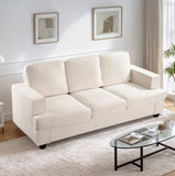 Modern Velvet Sofa, Comfortable 3 Seater Couch with Deep Seating and High-Density Foam, Loose Back B2735P292328