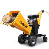 6'' Inch 420cc 15hp Pull Start Gas Powered 4-Wheels Wood Chipper Shredder Mulcher with Towbar/Stop W2089P218632