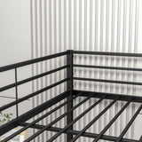 Metal Bunk Bed Full Over Full, Bunk Bed Frame with Safety Guard Rails, Heavy Duty Space-Saving W84063611