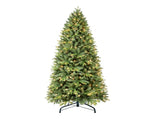 Artificial 7.5ft Green Christmas Tree with 1599 PE/PVC Mixed Branch Tips, 450L warm white led, 01106238