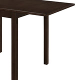 Cappuccino Dining Table with Drop Extension Leaf B062P153873