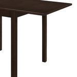 ZUN Cappuccino Dining Table with Drop Extension Leaf B062P153873