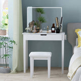 Vanity Desk Set With Mirror For Makeup, Makeup Table With 1 Drawer Storage Cosmetics, Vanity 56438558