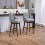 ZUN COOLMORE Bar Stools Set of 2 Counter Height Chairs with Footrest for Kitchen, Dining Room And 360 W395P164047