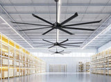 100 INCH Large Size Industrial PM DC Motor Ceiling Fan with 8 PCS Aluminum Blades ,6-Speed Remote W3775P462027