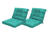 Outdoor High Back Chair Cushions Set of 2, 42"x21"x4" Tufted Waterproof Patio Cushion for Rocking & 05489105