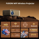 Projector with WiFi and Bluetooth, Upgraded 5G Portable Projectors 4K Supported Native 1080P, 35589178