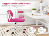 Ergonomic Kids Desk Chair, 16.5-21 Adjustable Height Mesh Study Chair Pink 37372036