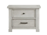 Classic Light Gray Finish Nightstand of 2x Drawers Wooden Bedroom Furniture 1pc B011P355871