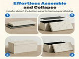 43 Inches Folding Storage Ottoman Bench, Storage Chest, Foot Rest Stool, Bedroom Bench with Storage, 20019899