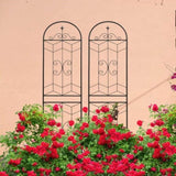 2 Pack Metal Garden Trellis 86.7" x 19.7" Rustproof Trellis for Climbing Plants Outdoor Flower W1586P268070
