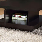 ZUN Cappuccino Square Coffee Table B062P145456