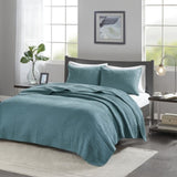 2 Piece Quilt Set Teal Twin/Twin XL B035129036