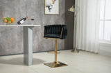 COOLMORE Vintage Bar Stools with Back and Footrest Counter Height Dining Chairs 2PC/SET W153990665