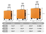 20"/24"/28" 3 pcs/set in ABS Spinner Wheel Luggage, Carry on Suitcase, Matching Color, TSA W2787P292629
