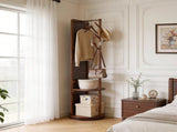 70"x19"Full Length Mirror with Stand,Coat Rack with Mirror,Solid Wood Floor Mirror,Swivel Mirrorfor 00024970