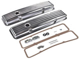 Aluminum Short Finned Valve Covers w/Gaskets Fit for 1958-1986 Chevy SBC 283-400 49439907