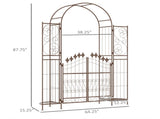Steel Garden Arch with Gate 11057646