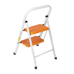 ZUN 2 Step Ladder Folding Step Stool Steel Anti-Slip Sturdy Wide Pedal 03353453