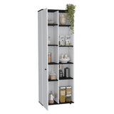 ZUN Hoyt Kitchen Pantry Storage Cabinet With and Five Interior and Exterior Shelves B070P173178