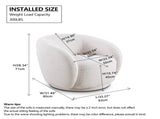 Swivel Accent Chair, Boucle Fabric Upholstered Barrel Chair, Single Sofa Single Armchair for Living W2664P407030