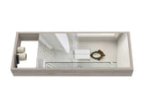 Burlington Rectangle Medicine Cabinet with Mirror Light Grey B06280282
