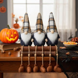 3PCS Set Christmas Gnomes Decorations 4.3x4.3x20.1in Harvest & Thanksgiving Home Table Ornaments, 92599731