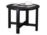 46*46*46cm Single Layer Round HDPE Side Table Black 26668210