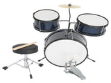 14" x 10" Kids 3-Drum Set, Poplar Wood Drum Kit with Electroplated Gem Blue Finish, Children's 13862619