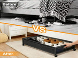 Under Bed Storage Containers with Wheels, 2 Pack Underbed Shoe Storage Organizer with Clear Lids, 60715842