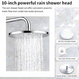 Shower System Shower Faucet Combo Set Wall Mounted with 10" Rainfall Shower Head and handheld shower 37654644